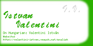 istvan valentini business card